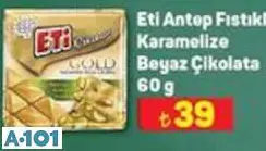 ETİ ANTEP FISTIKLI KARAMELİZE BEYAZ ÇİKOLATA 60 G